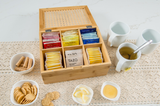 Lipper International Bamboo Tea Box With Rattan Cover