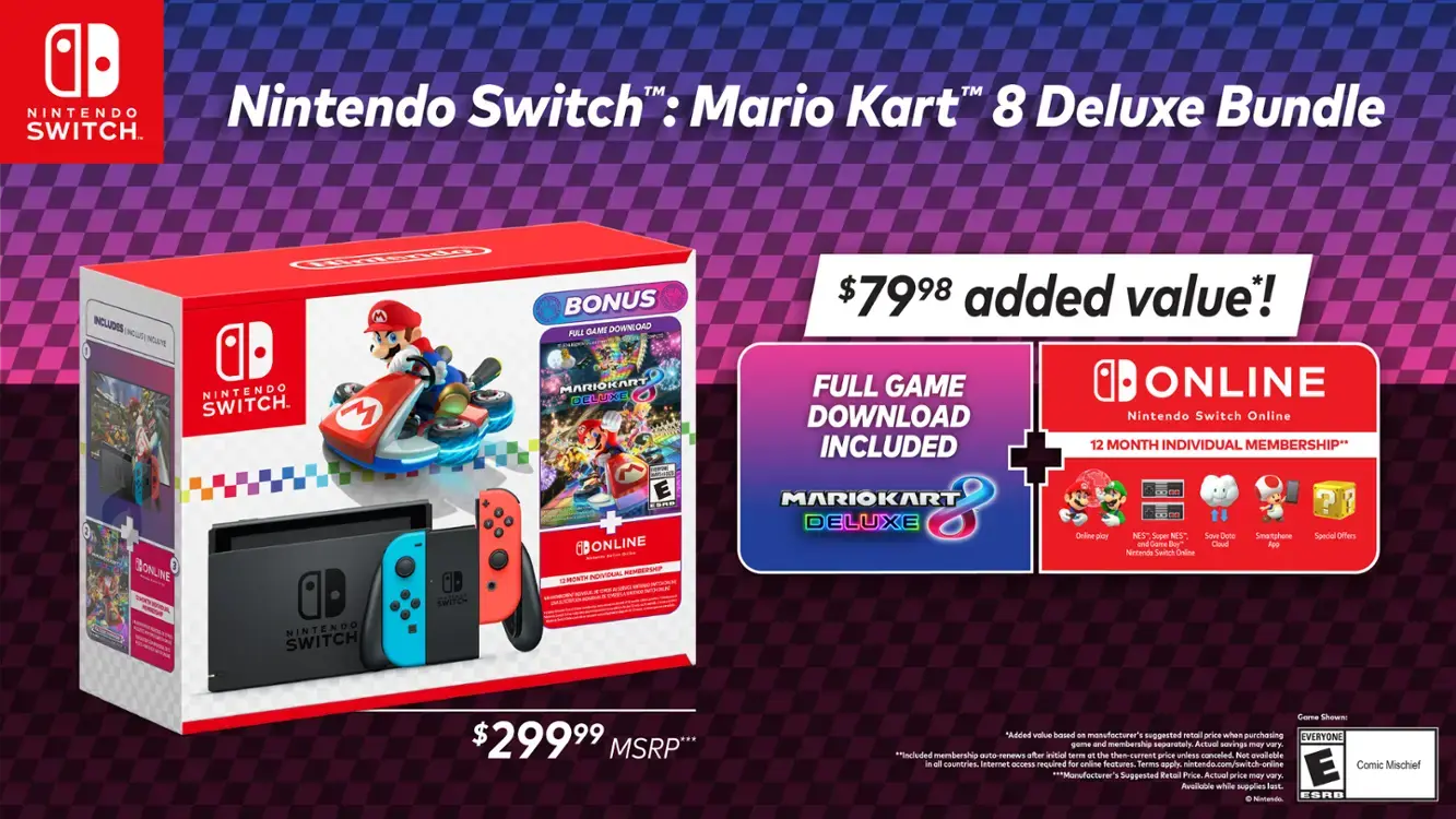 Nintendo Switch Mario Kart 8 Deluxe Bundle