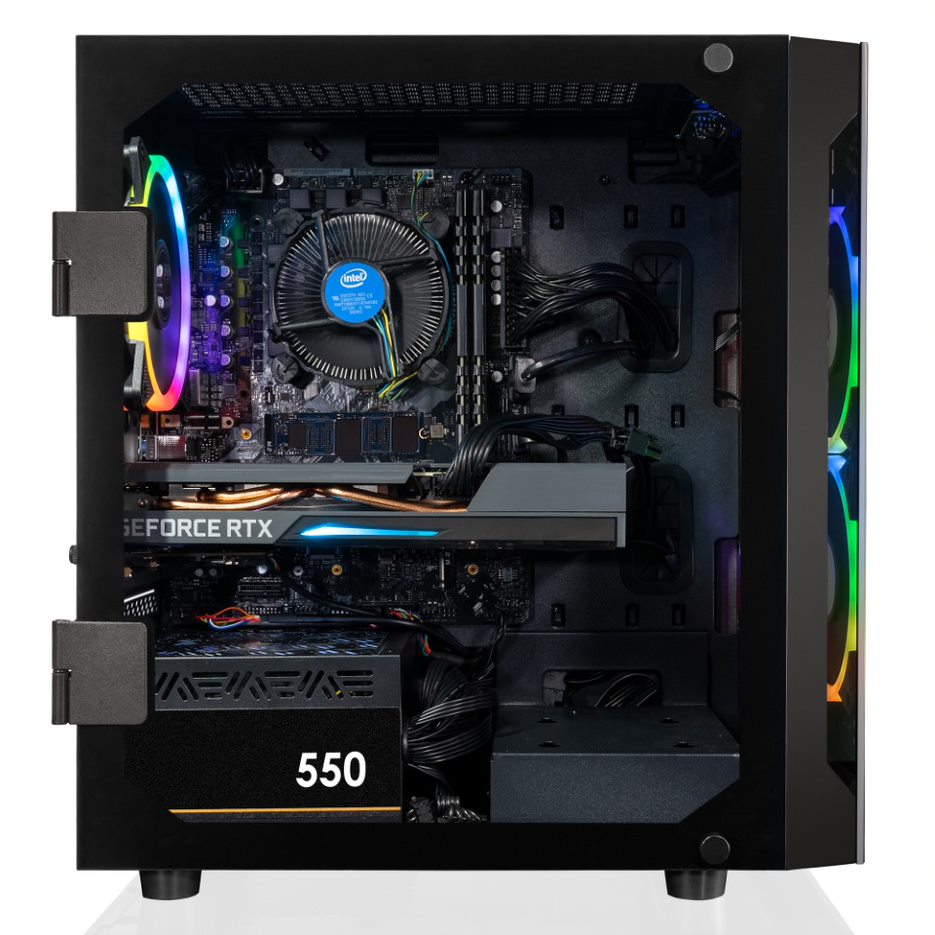 CLX SET Gaming Desktop - Intel Core i7 10700F 2.9GHz 8-Core Processor, 16GB DDR4 Memory, GeForce RTX 3050 8GB GDDR6 Graphics, 500GB M.2 NVMe SSD, 2TB HDD, WiFi, Black CLX Edition Karnak MicroATX Tower RGB Fans, Windows 11 Home 64-bit