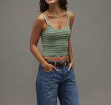 American Eagle Women AE Cropped Crochet Knit Tank Top