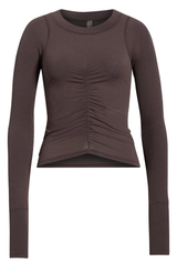 Free People Womens Movement Tempo Ruched Long Sleeve T-Shirt