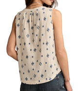 Lucky Brand Womens Sleeveless Popover Shirt