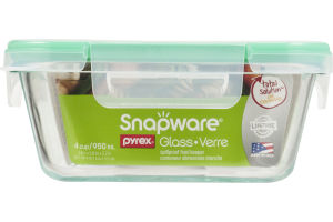 Pyrex Total Solution Snapware 4 Cup Glass Square Storage Container