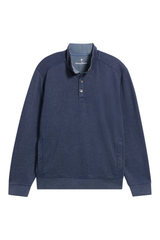 Tommy Bahama Mens Cascade Fade Button Mock Neck Sweatshirt