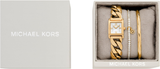 Michael Kors Womens Georgie Gold-Tone Stainless Steel Watch & Bracelet Set