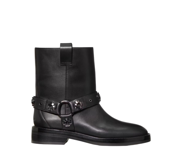 Kate Spade Womens Spade Flower Stud Moto Boots