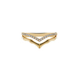 Effy D'oro 14K Yellow Gold Diamond Ring - Size 7