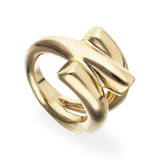 UNOde50 18k Gold Alloy Tube Ring - Size 7.5