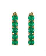 Effy 14K Yellow Gold Emerald 3/4" Hoop Earrings, 1.71 TCW