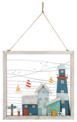 Ganz Seaside Scenes Wall Plaques - Lighthouse Scene