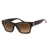 Tory Burch Rectangle Non-Polarized Sunglasses - Dark Tortoise/Brown Gradient