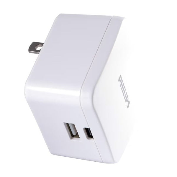 Philips Type C USB A Wall Outlet Charger