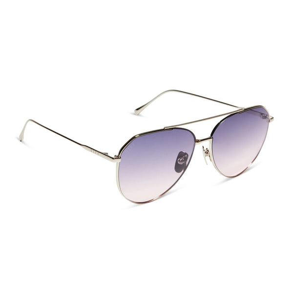 DIFF Charitable Eyewear Dash - Silver Lavender Rose Gradient - Non-Polarized Sunglasses