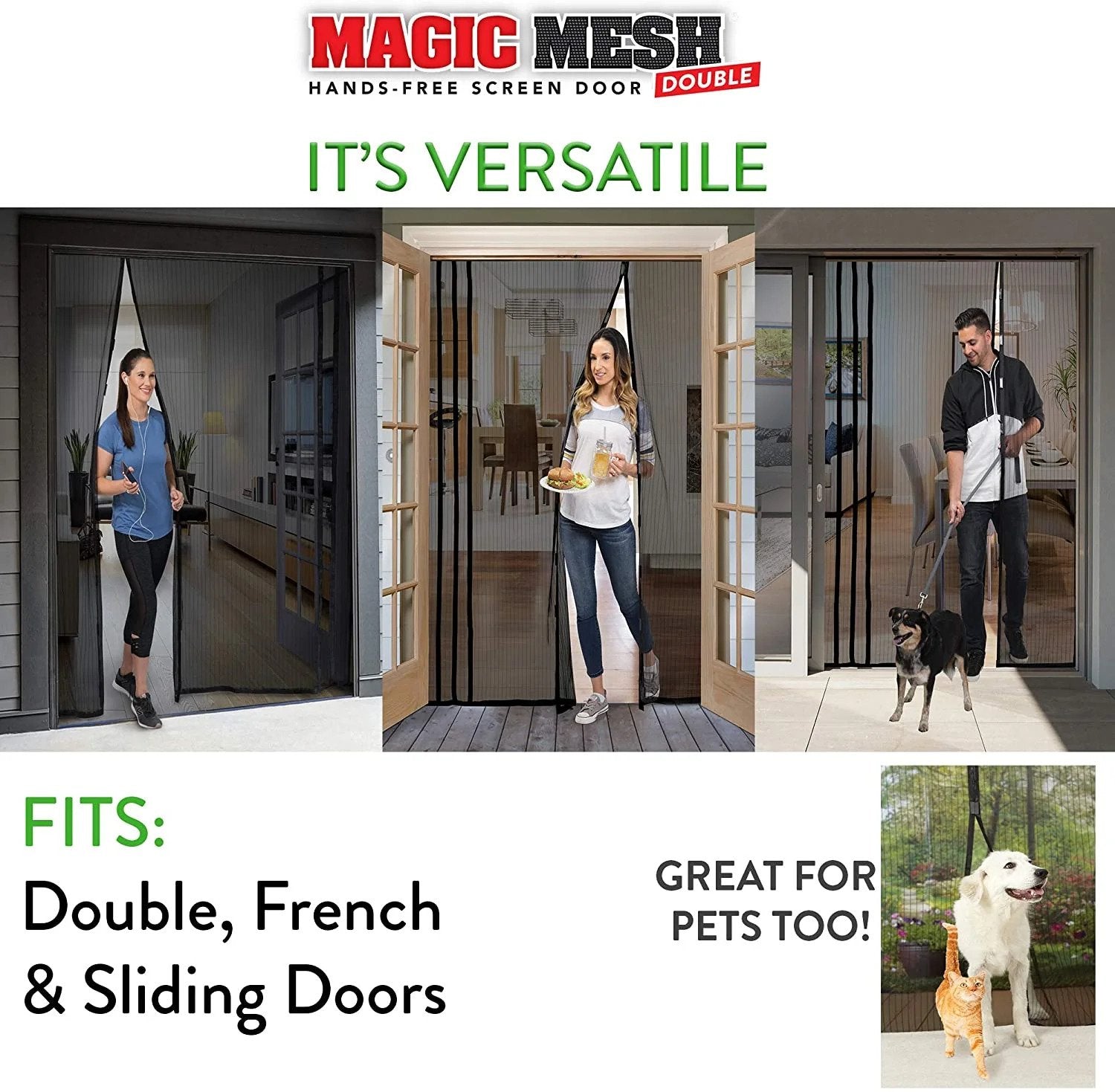 Magic Mesh Double Door Screen Door