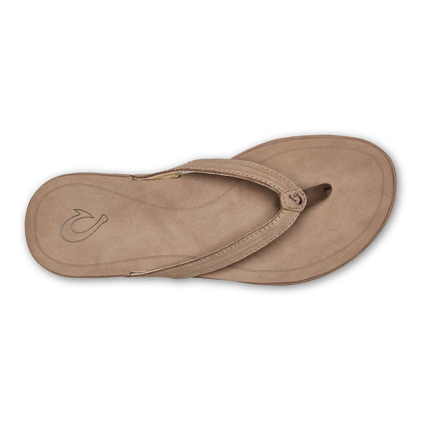 OluKai Womens ‘Aukai Leather Beach Sandals