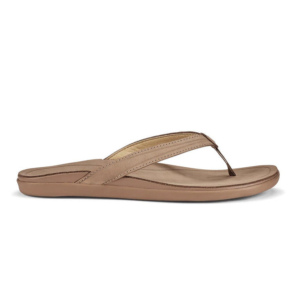 OluKai Womens ‘Aukai Leather Beach Sandals