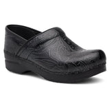 Dansko Womens Professional Black Tooled Clogs
