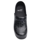 Dansko Womens Professional Black Tooled Clogs