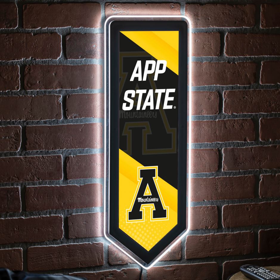 Evergreen Appalachian State University Pennant 9" x 23" LED Lighted Sign