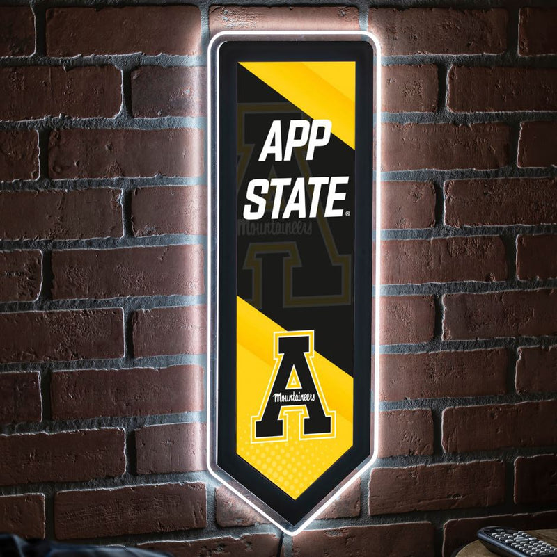 Evergreen Appalachian State University Pennant 9" x 23" LED Lighted Sign