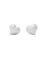 Kate Spade Valentines Day Silver Heart Stud Earrings