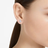 Swarovski Constella Stud Earrings - Round cut, Pavé, White, Rose gold-tone plated