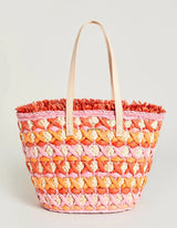 Spartina 449 Straw Fringe Tote Handbag