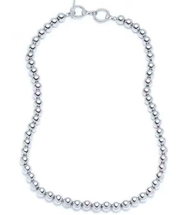 Lauren Ralph Lauren Silver Beaded Collar Necklace