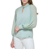 Calvin Klein Womens Jersey Long Sleeve Top