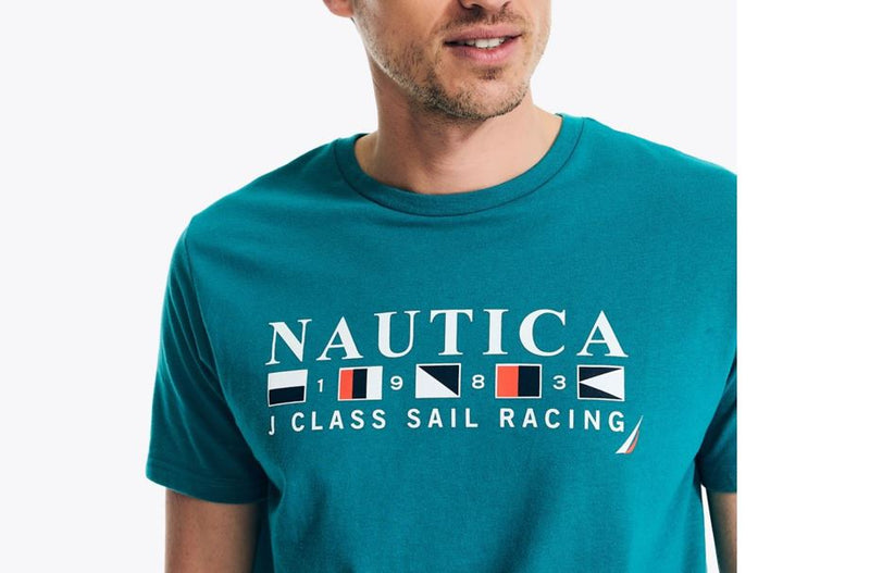 Nautica Mens J-Class Sail Racing Short Sleeve T-Shirt