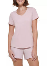 Calvin Klein Womens V-Neck Short Sleeve Shirt