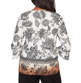 Ruby Rd. Womens Ombre Floral Crew Neck Top