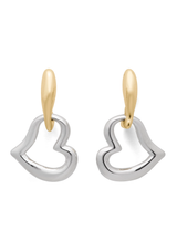 Kate Spade Two-Tone Heart Drop Earrings