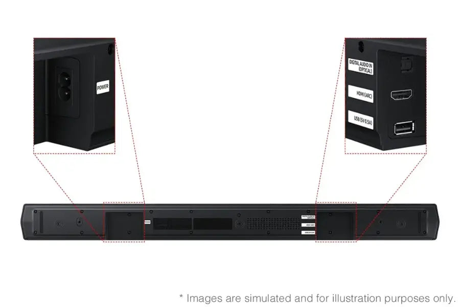Samsung B-Series 2.1Ch DTS Virtual:X Soundbar with Subwoofer