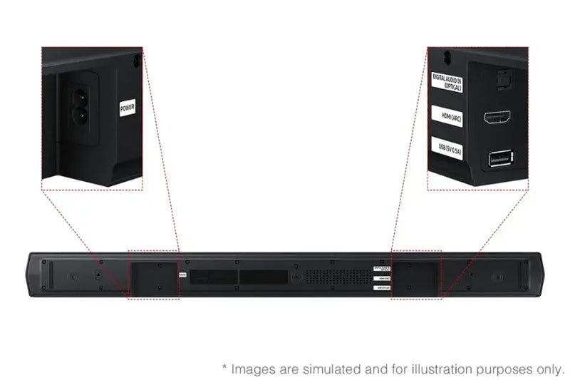 Samsung B-Series 2.1Ch DTS Virtual:X Soundbar with Subwoofer
