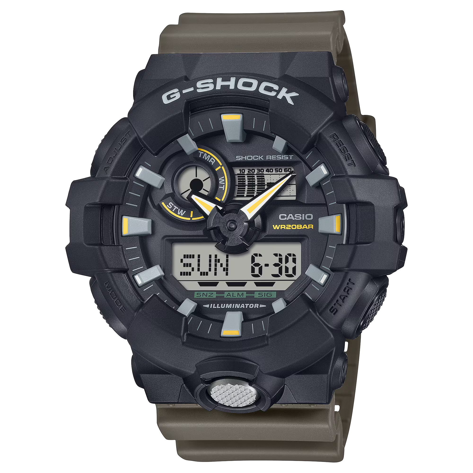 Casio Mens G-SHOCK GA710TU-1A3 700 Series Analog Digital Watch