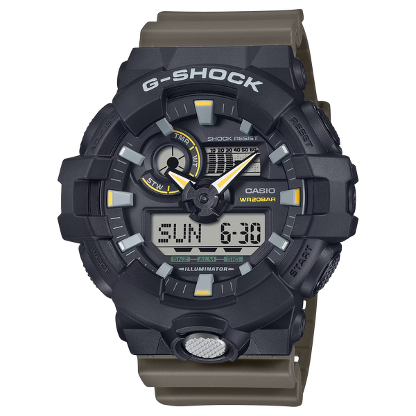 Casio Mens G-SHOCK GA710TU-1A3 700 Series Analog Digital Watch