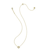 Kendra Scott Mallory Crystal Gold Short Pendant Necklace - White Cubic Zirconia