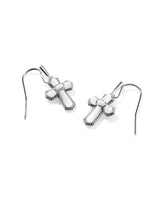 Kendra Scott Cross Medallion Drop Earrings - Silver-Plated