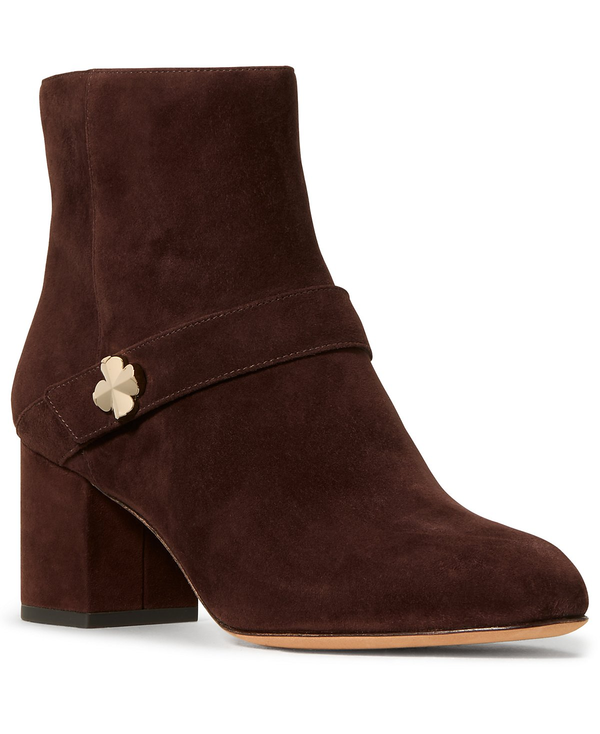 Kate Spade Womens Spade Flower Block Heel Ankle Booties