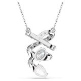 Swarovski Hyperbola Pendant Necklace - Mixed Cuts, White, Rhodium Plated