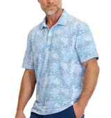 Tommy Bahama Mens Costa Wave Palm Azul IslandZone Polo Shirt