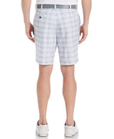 PGA Tour Mens 9" Shadow Plaid Golf Shorts with Active Waistband