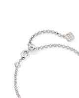 Kendra Scott Mallory Crystal Silver Delicate Chain Bracelet - White Cubic Zironia