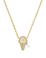 Kendra Scott Ice Cream Gold Short Pendant Necklace - Ivory Mother Of Pearl