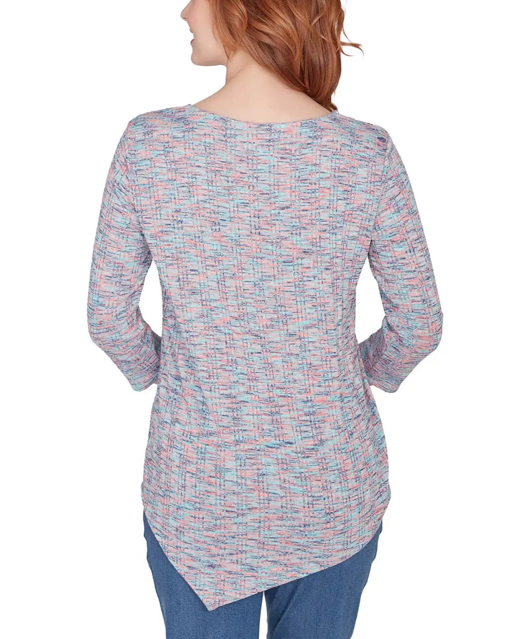 Ruby Rd. Womens Terracotta Spacedye Knit Top