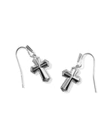 Kendra Scott Cross Medallion Drop Earrings - Silver-Plated