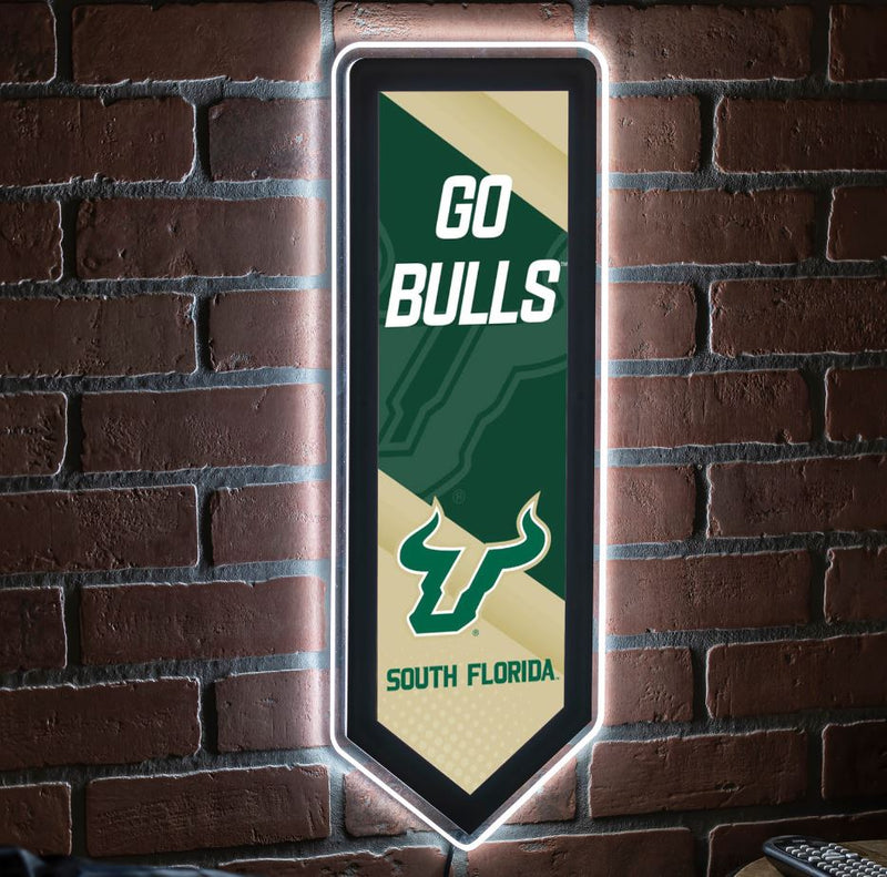 Evergreen University of South Florida Pennant 9" x 23" LED Lighted Sign