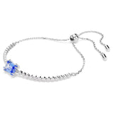 Swarovski Matrix Tennis Bracelet - Mixed Cuts, Blue, Rhodium Plated