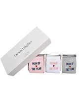 Favorite Daughter Womens The Mom Of The Year Heart Socks Box - Set of 3
